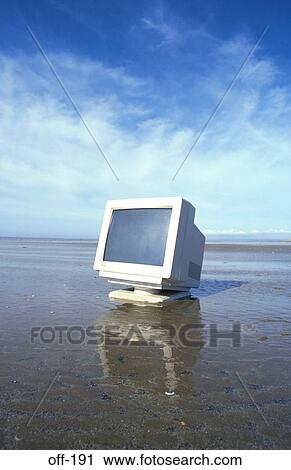 Computer Monitor on Empty Sand Beach View Large Photo Image Stock Image - Computer Monitor on Empty Sand Beach. Fotosearch