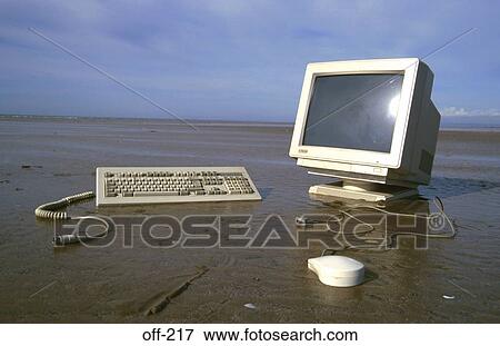 Computer On Beach View Large Photo Image Stock Photo - Computer On Beach. Fotosearch