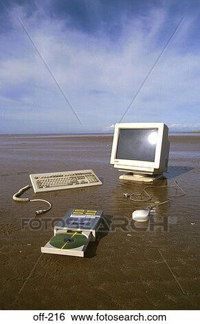 Computer On Beach View Large Photo Image Stock Photograph - Computer On Beach. Fotosearch