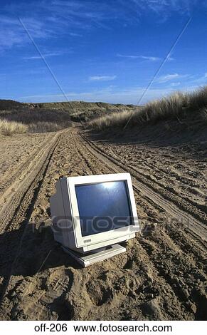 Computer Screen on Sand Track View Large Photo Image Stock Photograph - Computer Screen on Sand Track. Fotosearch