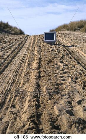 Computer Screen on Sand Track View Large Photo Image Stock Photography - Computer Screen on Sand Track. Fotosearch