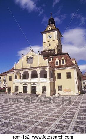 Council House Piata Sfatuli Brasov Romania View Large Photo Image Stock Image - Council House Piata Sfatuli Brasov Romania. Fotosearch