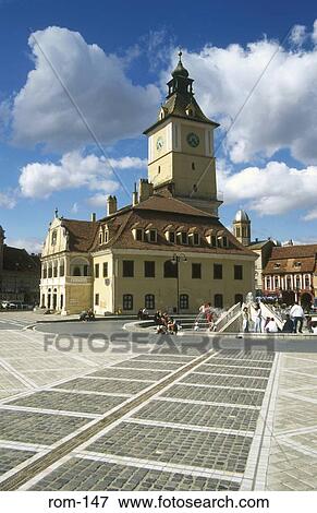 Council House Piata Sfatuli Brasov Romania View Large Photo Image Stock Photo - Council House Piata Sfatuli Brasov Romania. Fotosearch