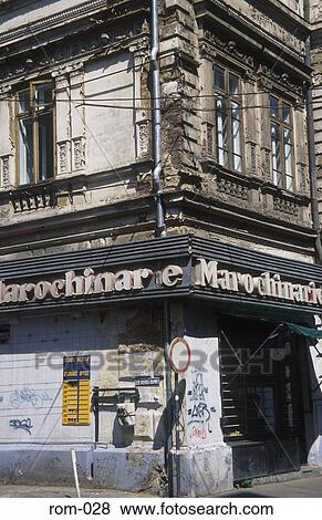 Stock Photo - Decaying Building Bucharest Romania. Fotosearch