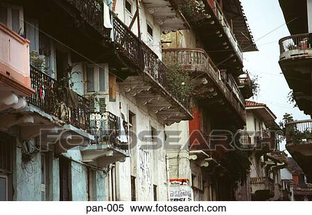 Decrepit Colonial Buildings San Felipe Panama City View Large Photo Image Stock Photography - Decrepit Colonial Buildings San Felipe Panama City. Fotosearch