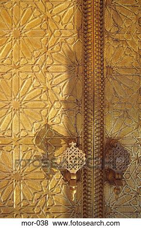 Detail of Gold Door Royal Palace Fes Morocco View Large Photo Image Stock Photo - Detail of Gold Door Royal Palace Fes Morocco. Fotosearch