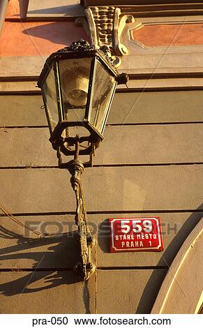 Detail of Painted Wall and Ironwork Lamp Prague View Large Photo Image Stock Image - Detail of Painted Wall and Ironwork Lamp Prague. Fotosearch