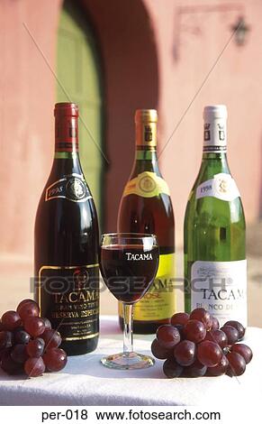 Display of Peruvian Wine Bottles and Glasses View Large Photo Image Stock Photo - Display of Peruvian Wine Bottles and Glasses. Fotosearch