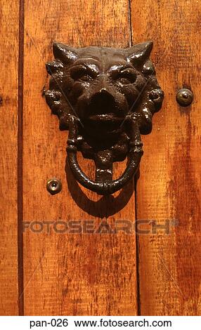 Door Knocker in the Shape of a Dog's Head Panama View Large Photo Image Stock Photograph - Door Knocker in the Shape of a Dog's Head Panama. Fotosearch