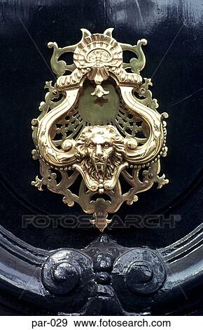 Stock Photo - Door Knocker Paris France. Fotosearch