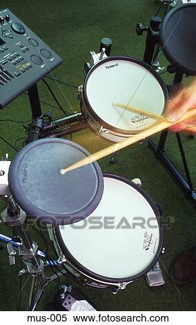 Stock Photography - Drumsticks Playing Drums. Fotosearch