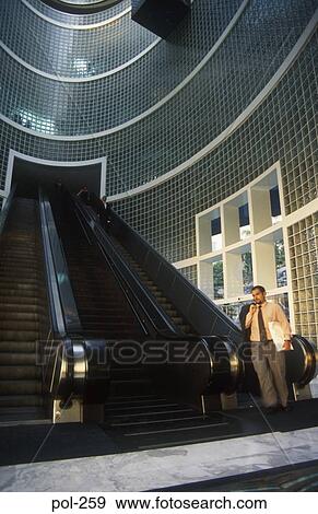 Escalators in the Banco de Credito Lima Peru View Large Photo Image Stock Photo - Escalators in the Banco de Credito Lima Peru. Fotosearch