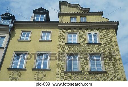 Facade in the Old Town Warsaw Poland View Large Photo Image Stock Photo - Facade in the Old Town Warsaw Poland. Fotosearch