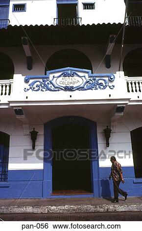 Facade of Hotel Columbia Panama City View Large Photo Image Stock Photograph - Facade of Hotel Columbia Panama City. Fotosearch