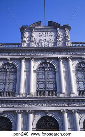 Stock Image - Facade of the Museo de Arte Lima Peru. Fotosearch