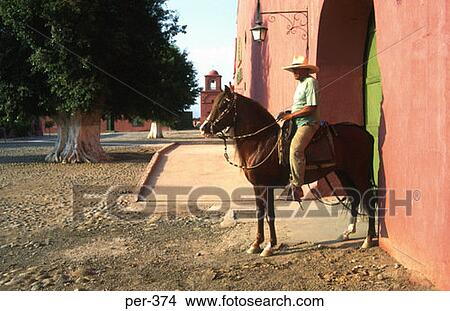 Farmer on Horseback Tacama Vineyard Ica Peru View Large Photo Image Picture - Farmer on Horseback Tacama Vineyard Ica Peru. Fotosearch