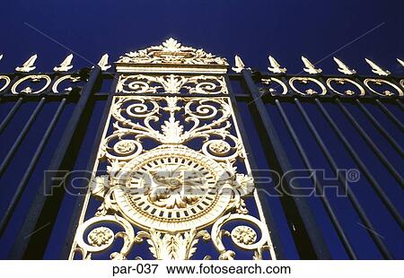 Gates at the Palace of Versailles Paris France View Large Photo Image Stock Photo - Gates at the Palace of Versailles Paris France. Fotosearch