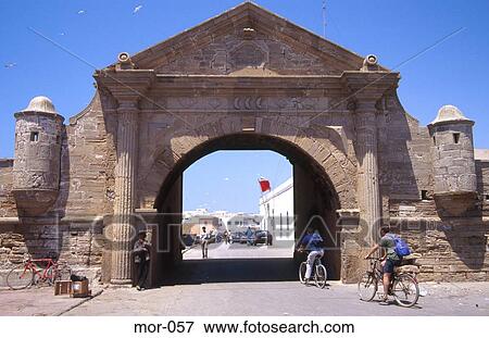 Stock Photo - Gateway to Old Town Essaouria Morocco. Fotosearch