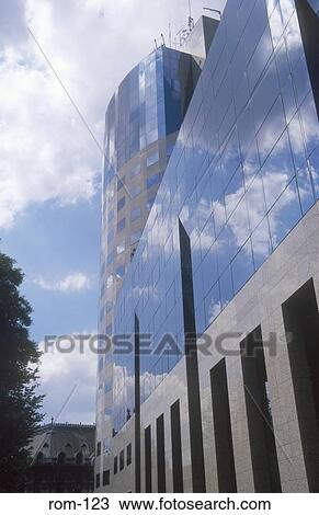Stock Image - Glass Office Block Bucharest Romania. Fotosearch