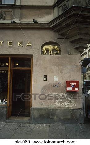 Golden Elephant and Post Box Krakow Poland View Large Photo Image Stock Image - Golden Elephant and Post Box Krakow Poland. Fotosearch