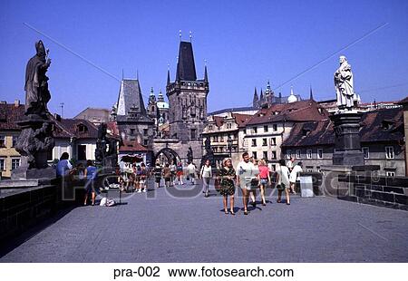 Ground Level view along Charles Bridge Prague View Large Photo Image Stock Image - Ground Level view along Charles Bridge Prague. Fotosearch