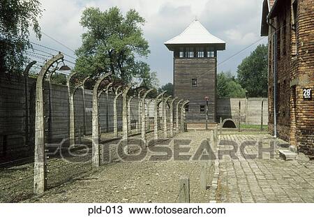 Guard Tower and Electrified Barbed Wire Fences Auschwitz Poland View Large Photo Image Stock Image - Guard Tower and Electrified Barbed Wire Fences Auschwitz Poland. Fotosearch