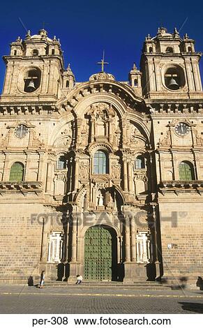 Iglesia de la Compania de Jesus Cuzco Peru View Large Photo Image Stock Photo - Iglesia de la Compania de Jesus Cuzco Peru. Fotosearch