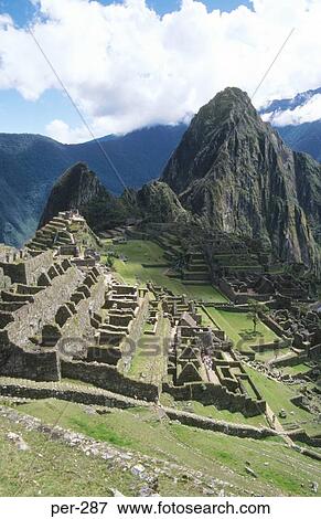 Inca Ruin of at Machu Picchu Peru View Large Photo Image Stock Photo - Inca Ruin of at Machu Picchu Peru. Fotosearch