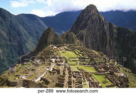Inca Ruin of at Machu Picchu Peru View Large Photo Image Stock Photo - Inca Ruin of at Machu Picchu Peru. Fotosearch