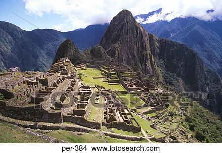 Incan Ruins at Machu Picchu Peru View Large Photo Image Picture - Incan Ruins at Machu Picchu Peru. Fotosearch