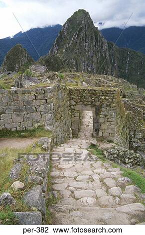 Incan Ruins at Machu Picchu Peru View Large Photo Image Stock Image - Incan Ruins at Machu Picchu Peru. Fotosearch