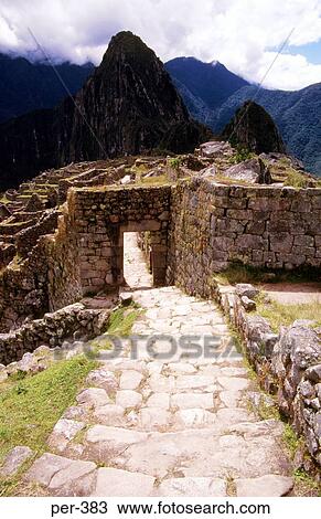 Incan Ruins at Machu Picchu Peru View Large Photo Image Stock Image - Incan Ruins at Machu Picchu Peru. Fotosearch
