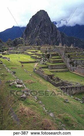 Incan Ruins at Machu Picchu Peru View Large Photo Image Stock Photo - Incan Ruins at Machu Picchu Peru. Fotosearch