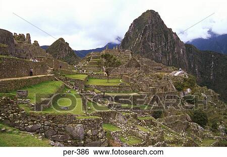 Incan Ruins at Machu Picchu Peru View Large Photo Image Stock Photograph - Incan Ruins at Machu Picchu Peru. Fotosearch