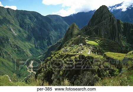 Incan Ruins at Machu Picchu Peru View Large Photo Image Stock Photography - Incan Ruins at Machu Picchu Peru. Fotosearch