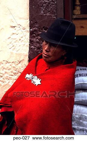 Indian Woman in Red Poncho View Large Photo Image Stock Photo - Indian Woman in Red Poncho. Fotosearch