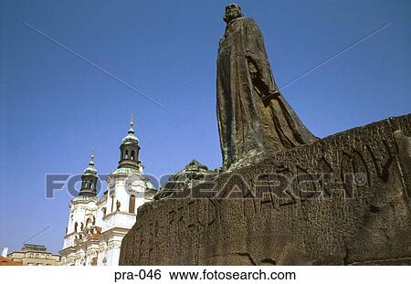 Jan Hus Monument Prague Czech Republic View Large Photo Image Stock Photograph - Jan Hus Monument Prague Czech Republic. Fotosearch