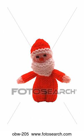 Stock Photography - Knitted Father Christmas Soft Toy. Fotosearch