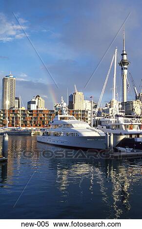 Large Yacht in Viaduct Harbour Auckland New Zealand View Large Photo Image Stock Photography - Large Yacht in Viaduct Harbour Auckland New Zealand. Fotosearch
