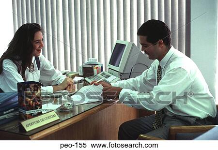 Man and Woman Sitting in an Office View Large Photo Image Stock Photography - Man and Woman Sitting in an Office. Fotosearch