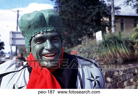 Stock Photo - Man in Alien Fancy Dress Costume. Fotosearch