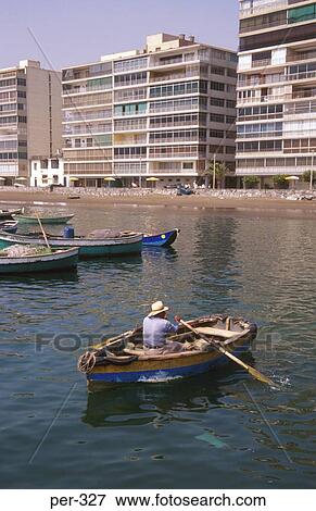 Man in Rowing Boat Ancon Peru View Large Photo Image Stock Photo - Man in Rowing Boat Ancon Peru. Fotosearch