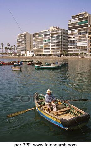 Man in Rowing Boat Ancon Peru View Large Photo Image Stock Photo - Man in Rowing Boat Ancon Peru. Fotosearch