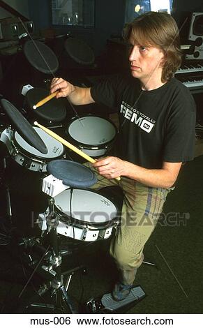 Man Playing Drums View Large Photo Image Stock Photograph - Man Playing Drums. Fotosearch