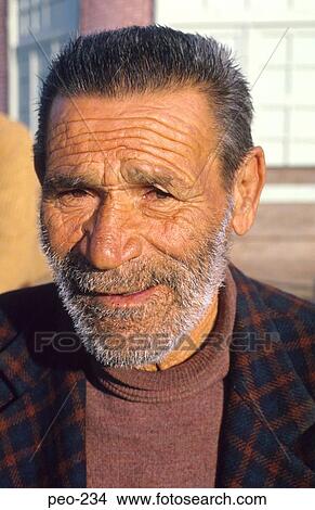 Picture - Man With Grey Beard Portugal. Fotosearch