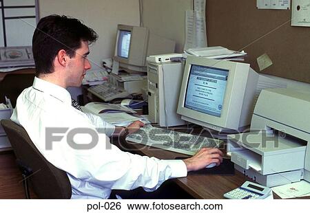Man Working at Computer View Large Photo Image Stock Photograph - Man Working at Computer. Fotosearch