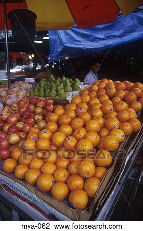 Stock Image - Market Stall Selling Fruit Little India Kuala Lumpur Malaysia. Fotosearch