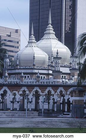 Masjid Jamek Mosque Kuala Lumpur Malaysia View Large Photo Image Stock Photo - Masjid Jamek Mosque Kuala Lumpur Malaysia. Fotosearch
