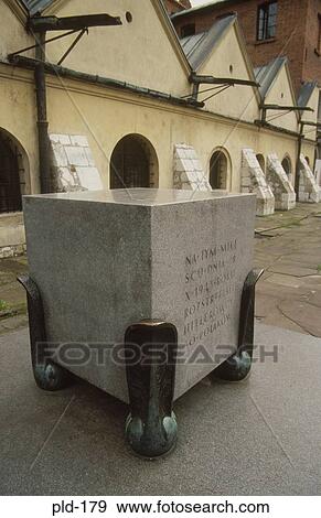 Monument to Jews from Krakow Ghetto Poland View Large Photo Image Stock Photo - Monument to Jews from Krakow Ghetto Poland. Fotosearch