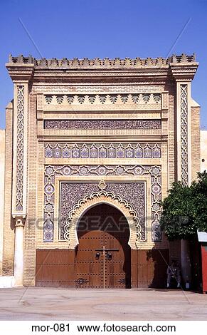 Moorish Building Entrance Meknes Morocco View Large Photo Image Stock Image - Moorish Building Entrance Meknes Morocco. Fotosearch